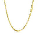3.1mm 14k Yellow Gold Diamond Cut Cable Link Chain-3