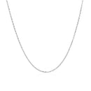 14k White Gold Diamond Cut Cable Link Chain 0.8mm-2