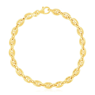 14k Yellow Gold High Polish Mariner Link Bracelet (5.4mm) - 0