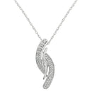 .925 Sterling Silver Diamond Accent Bypass Curve 18" Pendant Necklace (I-J Color, I3 Clarity)-2