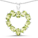 4.50 Carat Genuine Peridot .925 Sterling Silver Pendant-1