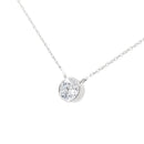 .925 Sterling Silver 1/2 Cttw Diamond Bezel 18" Pendant Necklace (I-J Color, I2-I3 Clarity)-7