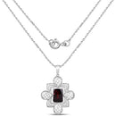 8.00 Carat Genuine Garnet .925 Sterling Silver Pendant-2