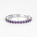0.78 Carat Genuine Amethyst .925 Sterling Silver Ring-2