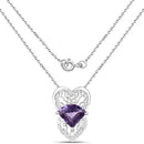 7.80 Carat Genuine Amethyst .925 Sterling Silver Pendant-2