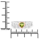 0.44 Carat Genuine Peridot .925 Sterling Silver Ring-3