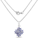 1.50 Carat Genuine Tanzanite .925 Sterling Silver Pendant-2