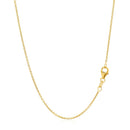 14k Yellow Gold Round Cable Link Chain 1.2mm-3