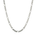 2.6mm 14k White Gold Solid Figaro Chain-2
