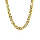 5.0mm 14k Yellow Gold Classic Miami Cuban Solid Chain-2