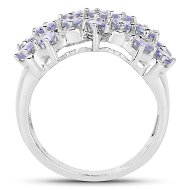 1.53 Carat Genuine Tanzanite .925 Sterling Silver Ring - 0