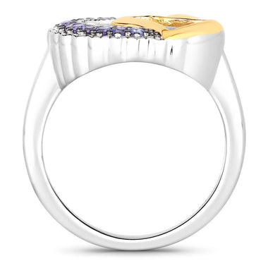 0.28 Carat Genuine Tanzanite .925 Sterling Silver Ring - 0