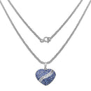 4.17 Carat Genuine Tanzanite and White Topaz .925 Sterling Silver Pendant-2