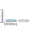 1.73 Carat Genuine Swiss Blue Topaz .925 Sterling Silver Earrings-3