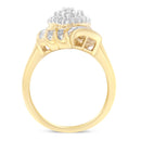 10K Yellow Gold Diamond Cocktail Ring (3/4 Cttw, I-J Color, I2-I3 Clarity) - Size 8-2