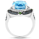 5.84 Carat Genuine Multi Stones .925 Sterling Silver Ring-2