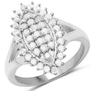 0.62 Carat Genuine White Diamond .925 Sterling Silver Ring-1