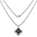 6.27 Carat Genuine Smoky Quartz, Citrine & White Topaz .925 Sterling Silver Pendant-2