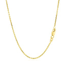 14k Yellow Gold Diamond Cut Cable Link Chain 1.4mm-3