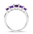 1.43 Carat Genuine Amethyst .925 Sterling Silver Ring-2
