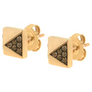 14K Rose Gold 1/4 Cttw Brown Diamond Pyramid Stud Earring (Brown Color, SI1-SI2 Clarity)-4