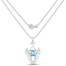 5.68 Carat Genuine Swiss Blue Topaz .925 Sterling Silver Pendant-2