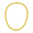 14k Yellow Gold Basket Weave Necklace-1