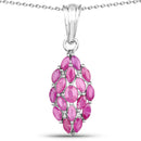 1.66 Carat Genuine Ruby .925 Sterling Silver Pendant-1