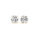 3 cttw Certified IGI Lab Grown Round Diamond Stud Earrings 14k Yellow Gold (G/VS2)-1