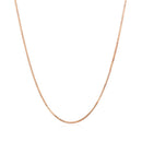 14k Rose Gold Classic Box Chain 0.8mm-2