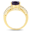 14K Yellow Gold Plated 2.50 Carat Genuine Amethyst .925 Sterling Silver Ring-2