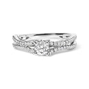 14K White Gold 5/8 Cttw Diamond Split Shank Engagement Ring  (G-H Color, VS2-SI1 Clarity) - Size 7-1