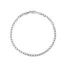 14k White Gold French Cable Chain Bracelet  (2.50 mm)-2
