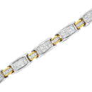 14K Two-Tone Gold Princess and Baguette-Cut Diamond Link Bracelet (3.00 cttw, H-I Color, SI1-SI2 Clarity)-4