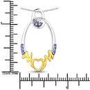 0.18 Carat Genuine Tanzanite .925 Sterling Silver Pendant-3