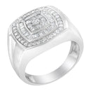 14K White Gold Men's 1 CTTW Diamond Band Ring-1