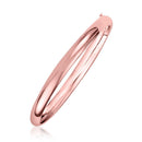 14k Rose Gold 5mm Fancy Shiny Dome Bangle-1