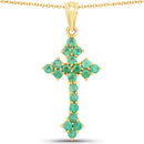 2.00 Carat Genuine Zambian Emerald .925 Sterling Silver Pendant-1