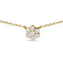 14K Yellow Gold 2.00 Cttw Diamond  Cluster 18" Station Necklace (I-J Color, I1-I2 Clarity)-2