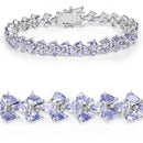 12.04 Carat Genuine Tanzanite .925 Sterling Silver Bracelet-2