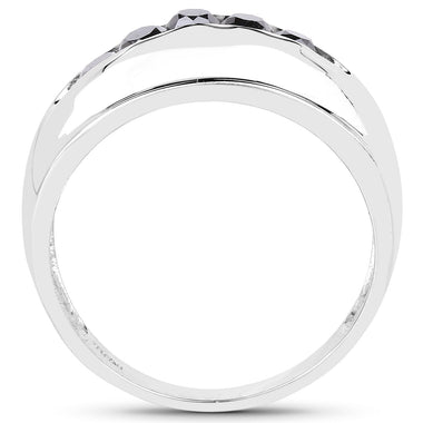 0.50 Carat Genuine Black Diamond .925 Sterling Silver Ring - 0