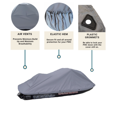 Jet Ski Personal Watercraft Cover fits up to 128"L - 0