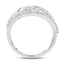 0.72 Carat Genuine White Diamond 14K White Gold Ring (E-F-G Color, VS-SI Clarity)-2