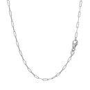 14K White Gold Fine Paperclip Chain (1.5mm)-3
