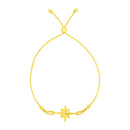 14k Yellow Gold Adjustable Bracelet with Star-2