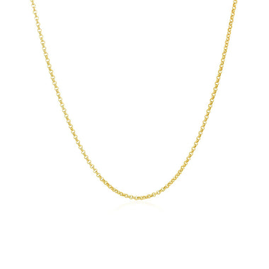 14k Yellow Gold Diamond Cut Rolo Chain 1.1mm - 0