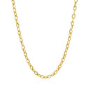 3.5mm 14k Yellow Gold Pendant Chain with Textured Links-2