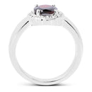 2.58 Carat Genuine  Garnet and White Topaz .925 Sterling Silver Ring-2
