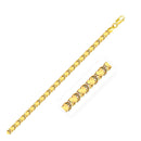3.3mm 14k Yellow Gold Heart Anklet-2