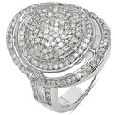 1.13 Carat Genuine White Diamond .925 Sterling Silver Ring-2